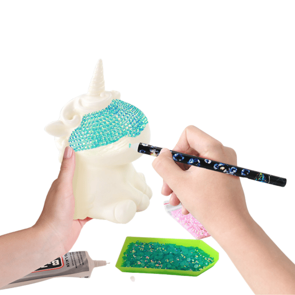 KONSTNÄRSKIT GLAS PAPPER DIAMANTMÅLNING FIGUR 4D PLAST
