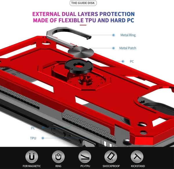 ETUI TIL APPLE IPHONE 13 PRO MAX RØD + 3x HÆRDET GLAS A2484
