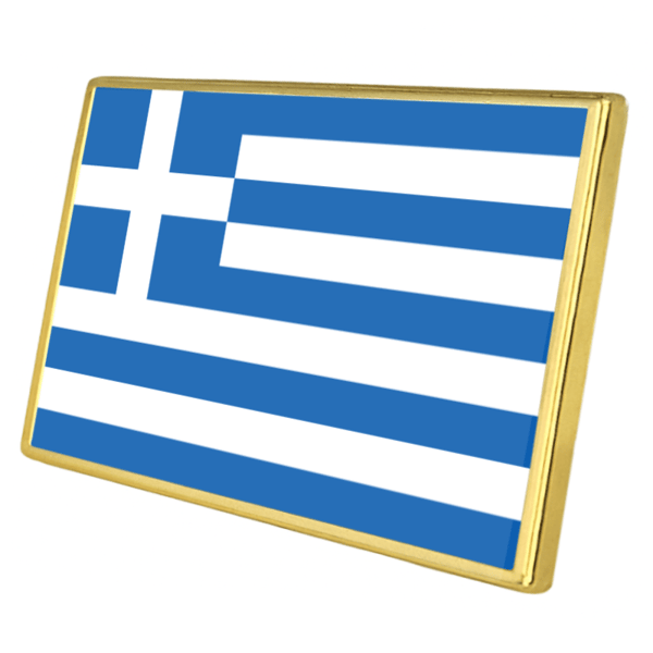 Stor pin med Greklands flagga