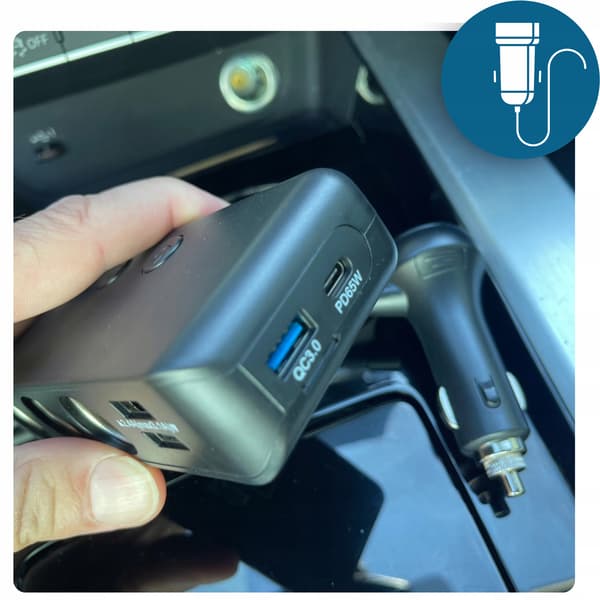 AUTON SYTYTTIMEN PISTORASIAJA 12-24V 3xUSB UBS-C -SOVITIN