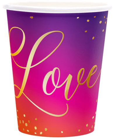 LOVE papkrus lyserøde 220ml 6 stk.