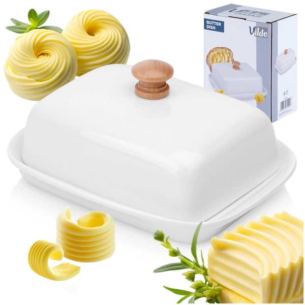 SMØRFAD KERAMISK SMØRFAD HVID 139678