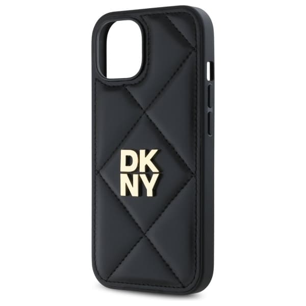 DKNY DKHCP14SPQDSLK iPhone 14 6.1 svart/svart quiltad Stack-logotyp