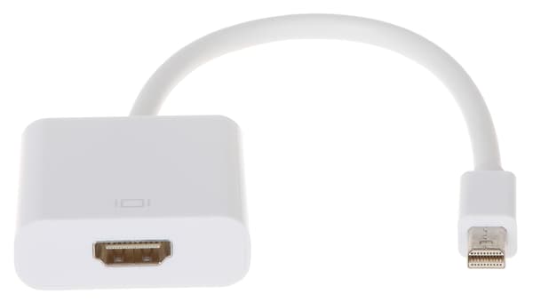 Näyttöportin sovitin HDMI-liitännällä, valkoinen