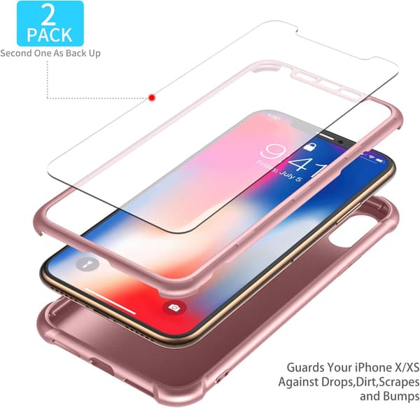 STÆRKT GLASETUG TIL IPHONE XS MAX 6,5' PINK