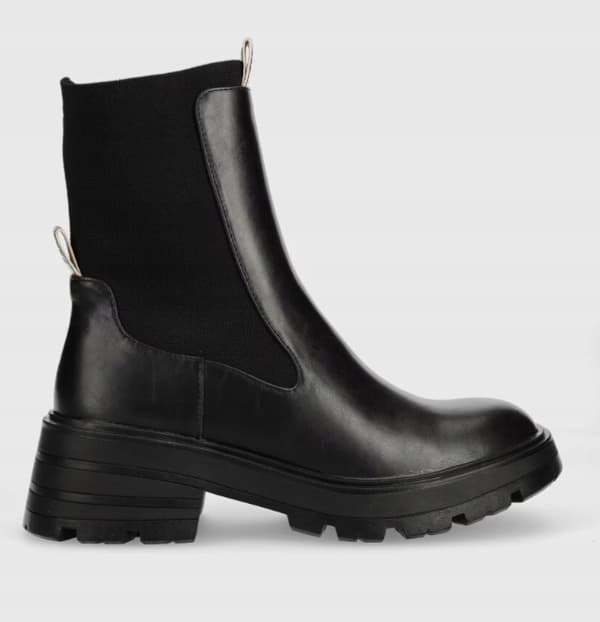 Pepe jeans dame sorte ankelstøvler, syntetisk læder, slip-on 38 AWE