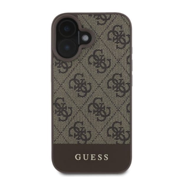 Guess 4G Bottom Rande - iPhone 16-skal (brunt)