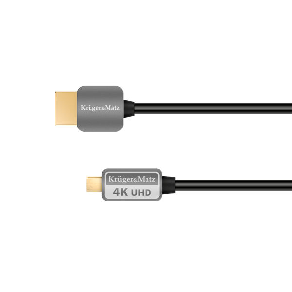 HDMI - micro HDMI -kaapeli 3m 4K Kruger&Matz