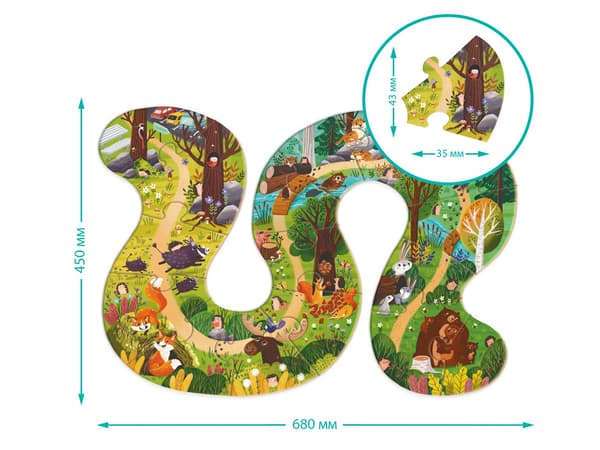 Palapeli Kuka asuu metsässä, 16 palaa, DODO, 300608