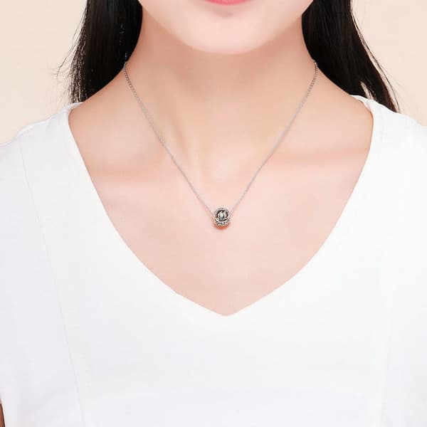 Bogstav M alfabet charm perle sølv 925