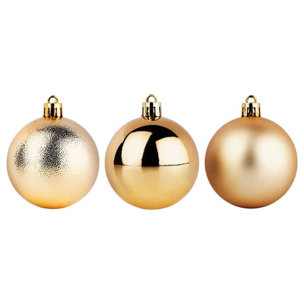 Julekugler uknuselige guld 6 cm 9 stk