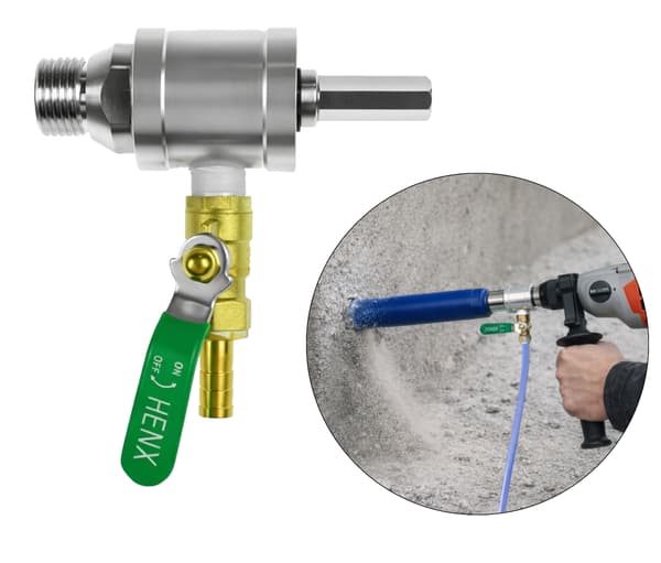 Adapter til vådboring drill 1/2 til hex 10mm titanium