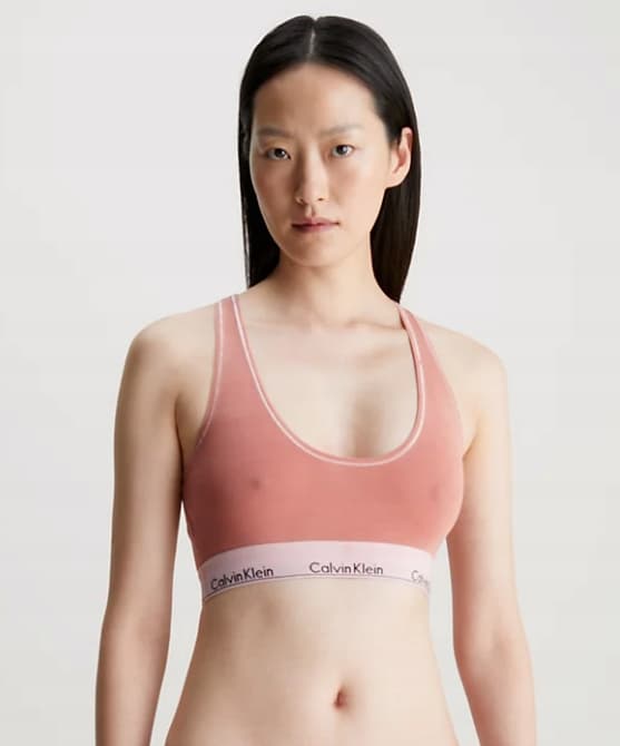 Calvin Klein Pink Soft Bh Med Logo Tilpasset Til Kvinder, XL 2A1E4_A* TIA