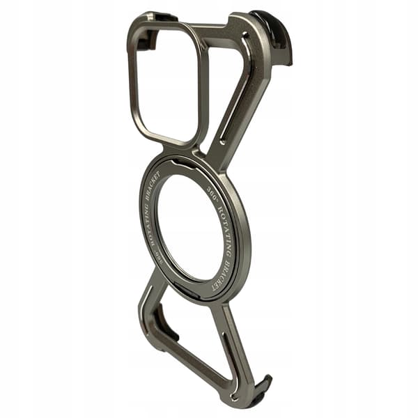 Etui til iPhone 16 PRO - Pansret Magsafe Metalcover Titanium 360 Holder