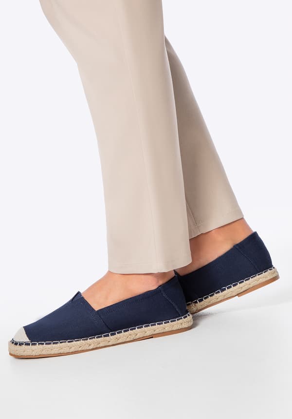 Wittchen Herr Espadriller med Flätad Tå, Marinblå, Textil Material