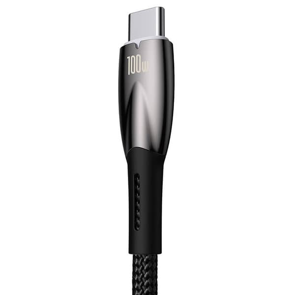 Baseus Glimmer USB-C-kaapeli, 100W, 1m (musta)