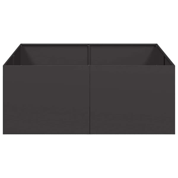 vidaXL urtepotte sort 100x100x40 cm stål