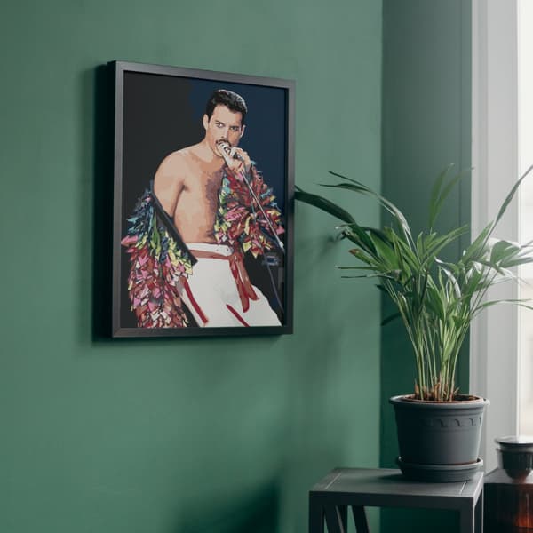 Maleri efter tal med ramme Billeder til maleri - Freddie Mercury 40x50 cm