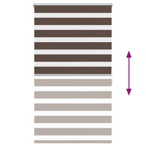 Stribet rullegardin (80 x 175 cm) kaffe