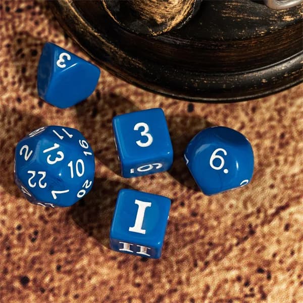 RPG-noppaa, sininen, 15 nopan setti