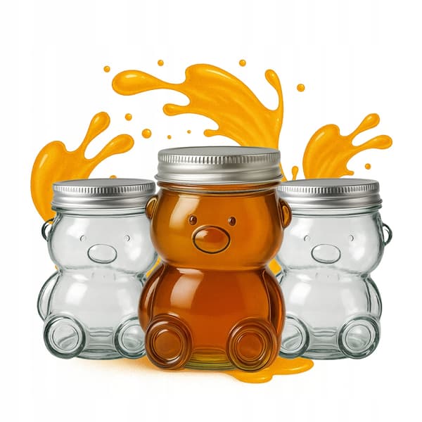 Glaskrukke BAMSE 30ml GLAS TIL HONNINGSYLTE MINI GAVEBEHOLDER