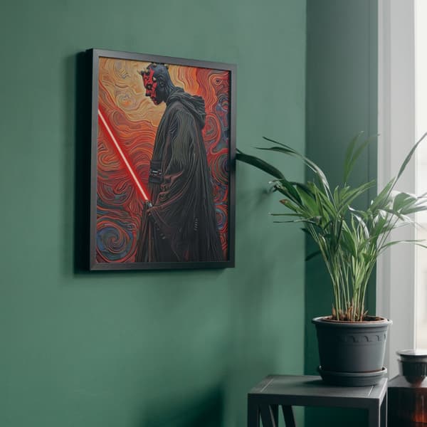 MALING EFTER TAL Billeder til maleri Star Wars Darth Maul 40x50 cm