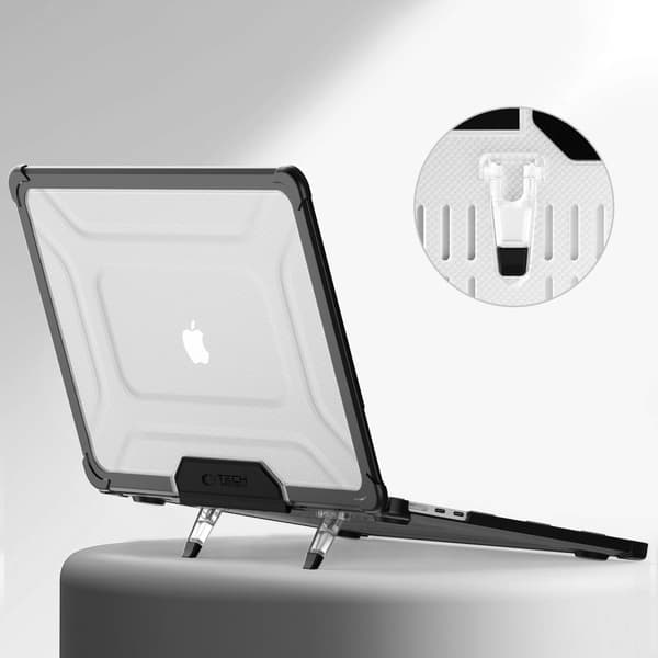 TECH-PROTECT SMARTSHELL PRO MACBOOK AIR 13 M2 / M3 / M4 / 2023-2025 SORT/KLAR