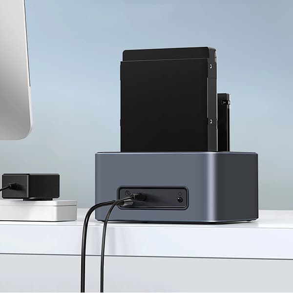 Orico 6656C3-C Dockningsstation för 5 diskar med offline-klonfunktion 2.5/3.5 SATA HDD/SSD - Grå