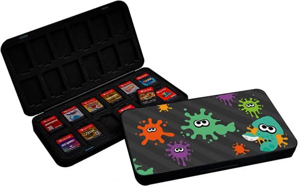 Spilkortcover kompatibelt med Nintendo Switch OLED sort mønster