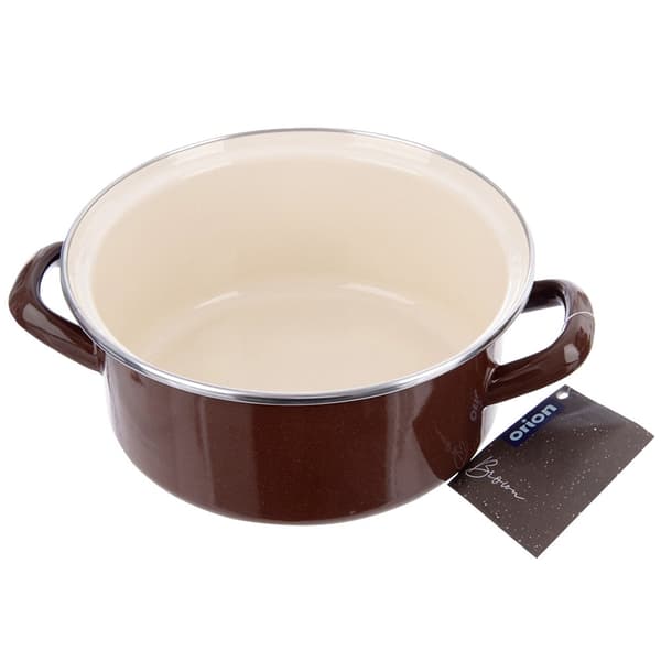Emaljeret gryde brun 20,5 cm, 2,2 l
