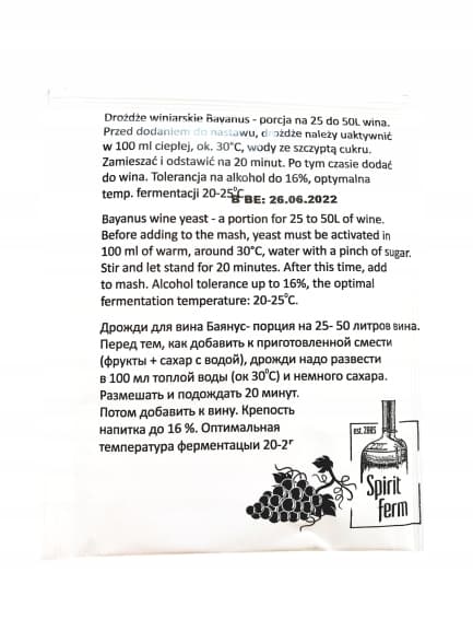 BAYANUS SPIRIT FERM VINGÆR 25-25L