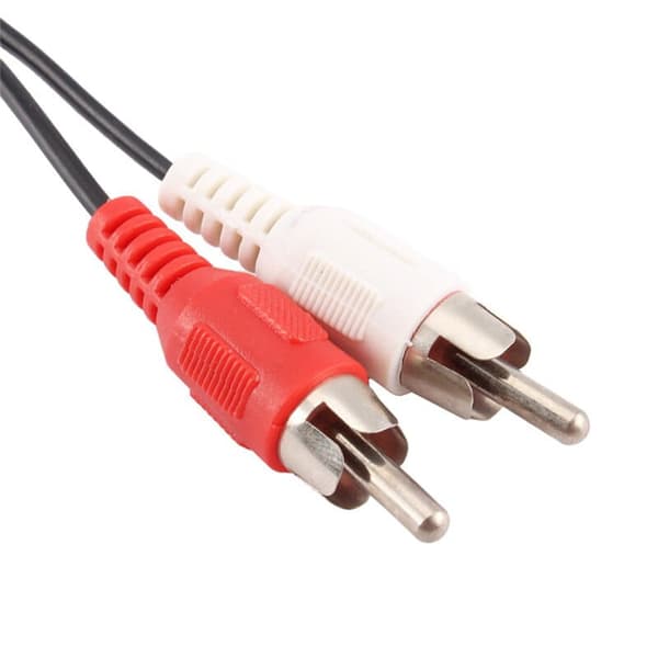 Adapter Jack 3,5mm han till 2 x RCA han 1m