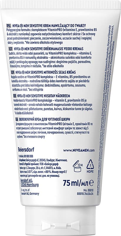 NIVEA Krem Men Sensitive 75ml