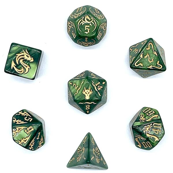 Turin Turambar RPG-tärning Set med 7 metalltärningar