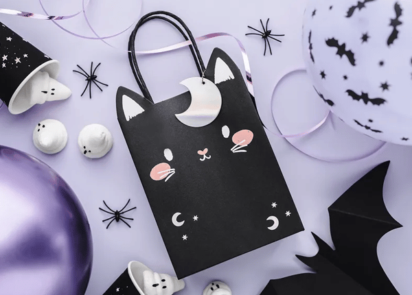 Svart katt Halloween presentpåse 1 st.