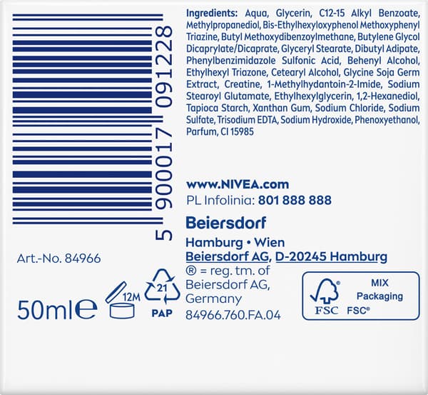 NIVEA Rynkereducerende og formende dagcreme SPF 30 65+ 50 ml