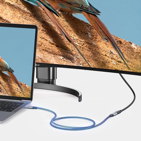 Ugreen US372 80810 USB-C - USB-C PD QC -kaapeli 100W 5A 10Gbps 0.5m - harmaa