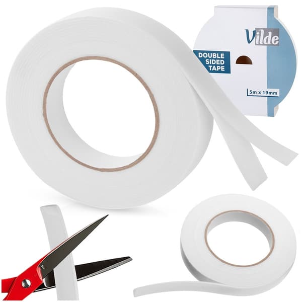 Dobbelsidet selvklæbende tape 19 mm x 5 m