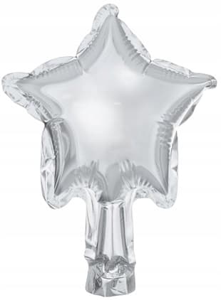 Tähtikalvoilmapallo, 12 cm, hopea, 25 kpl