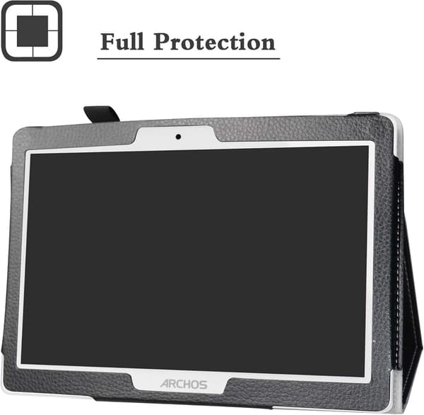 ARCHOS 101 OXYGEN TABLETETUI SORT LUKKEDE MED FLAP, SMILE IMPRESSION