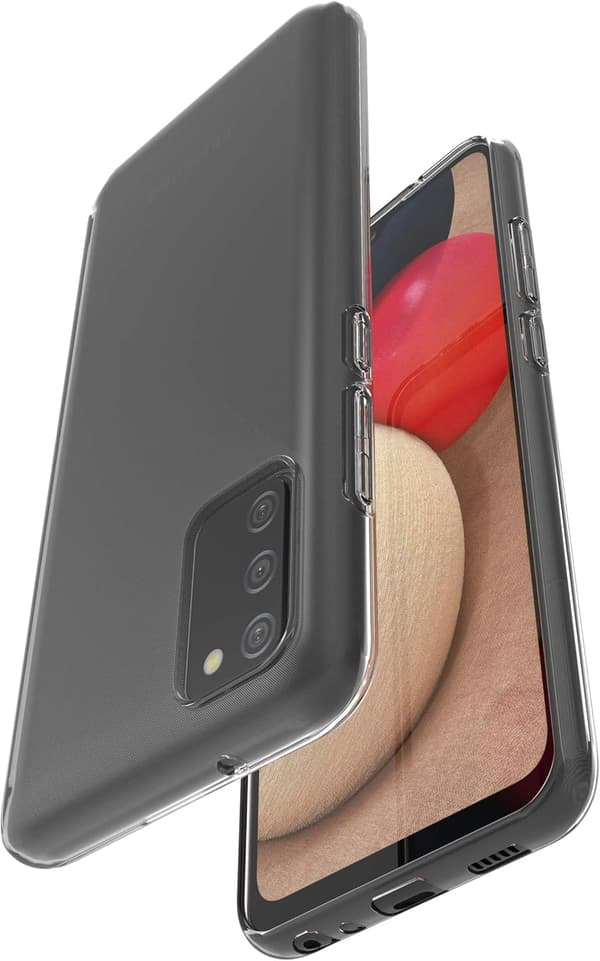 ETUI TIL SAMSUNG GALAXY A02S TRANSPARENT 2X HÆRDET GLAS SM-A025F