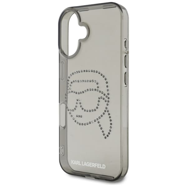 Karl Lagerfeld IML Rhinestones Karl Head-etui til iPhone 16, sort