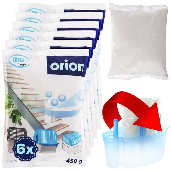 Ultra Fresh fuktabsorberare utbyteskärnor 450 g 6-pack