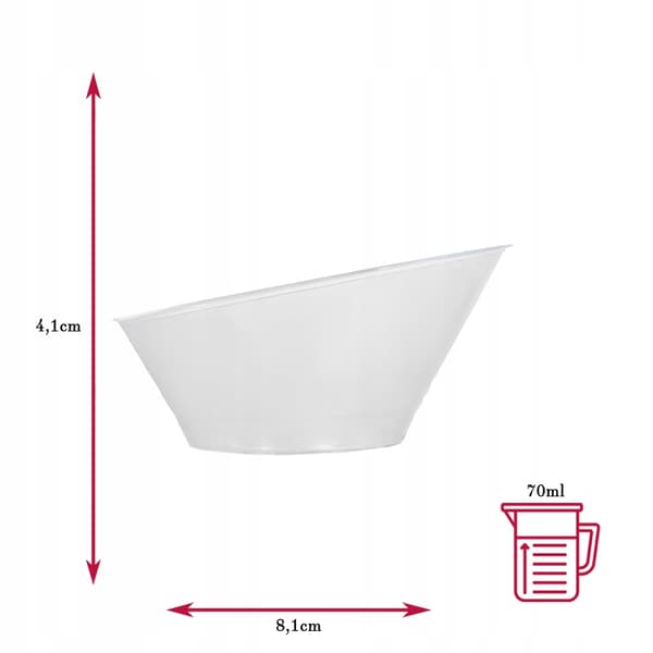 KOPPER OG BEHOLDERE TIL DESSERTER 70 ml 24 stk. LUNA-kop til snacks og desserter
