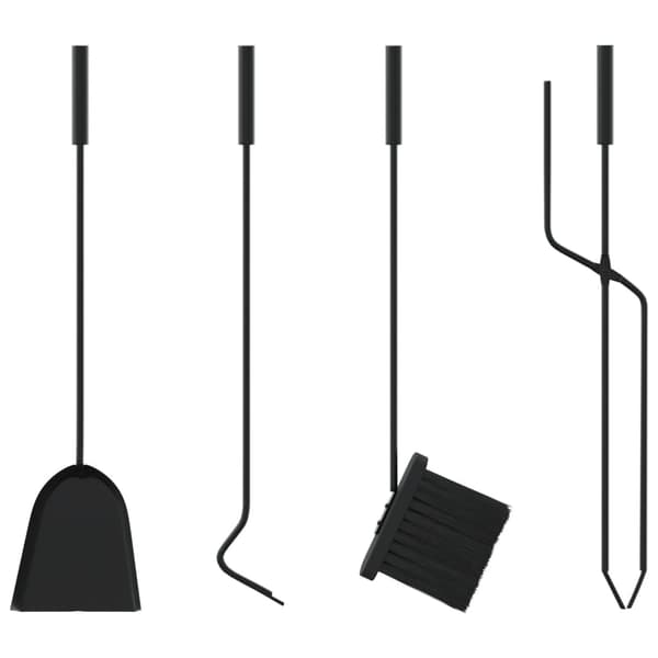 vidaXL 5-delat tillbehörsset för eldstäder 23x15x66 cm stål