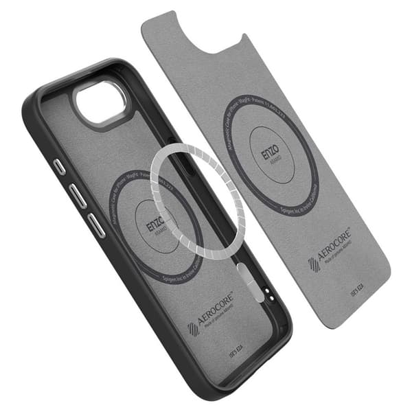Spigen Enzo Aramid Mag MagSafe - Etui til iPhone 16e (Sort)
