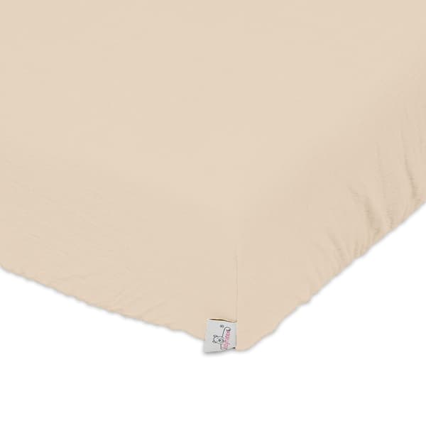 MUSLIN Fitted Sheet 70x140x10 I Ecru Box