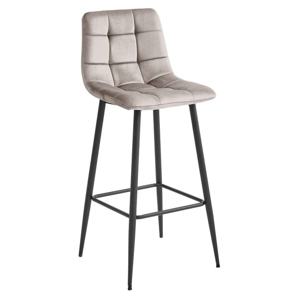 ARCETO pall - mörkbeige sammet / svarta ben x 4
