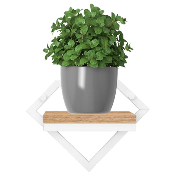 Doron vit hantverksmetall väggblomsställ