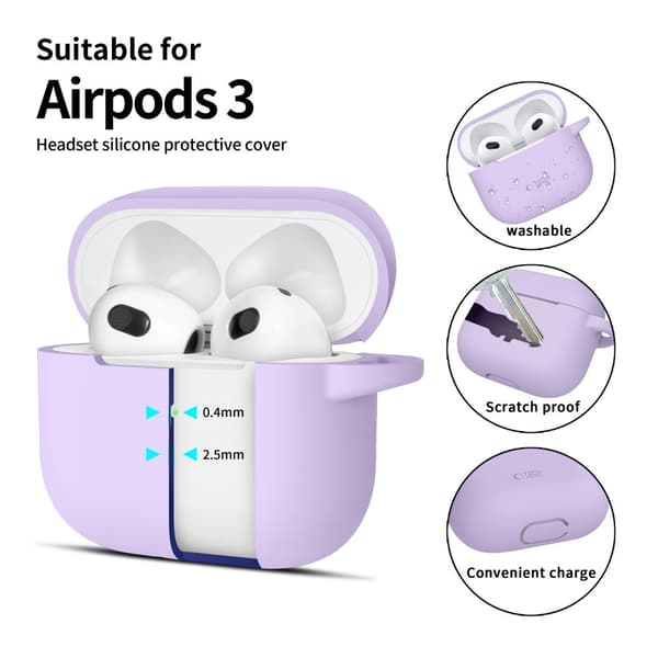 TECH-PROTECT SILIKONKROK TILL APPLE AIRPODS 3 LAVENDEL
